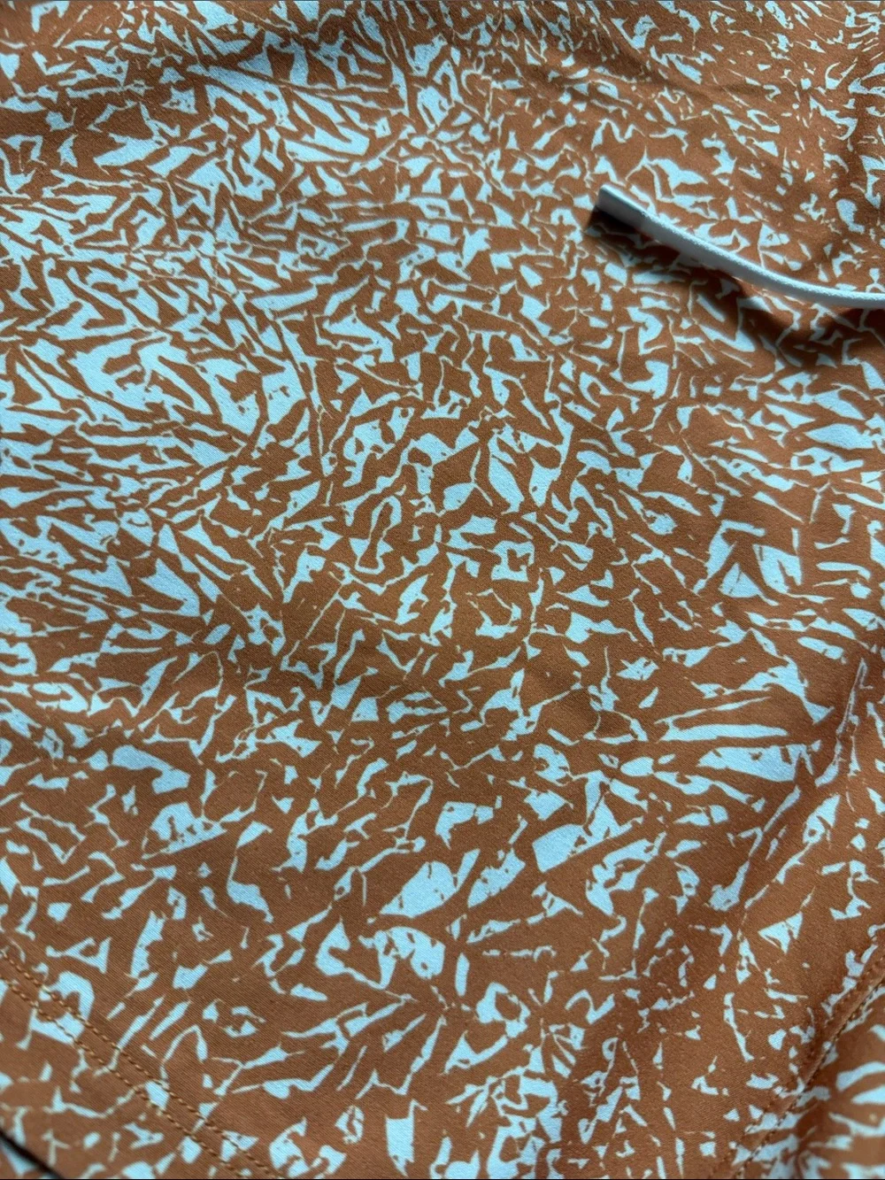 Lululemon Men’s Orange White Abstract Print Swim Shorts